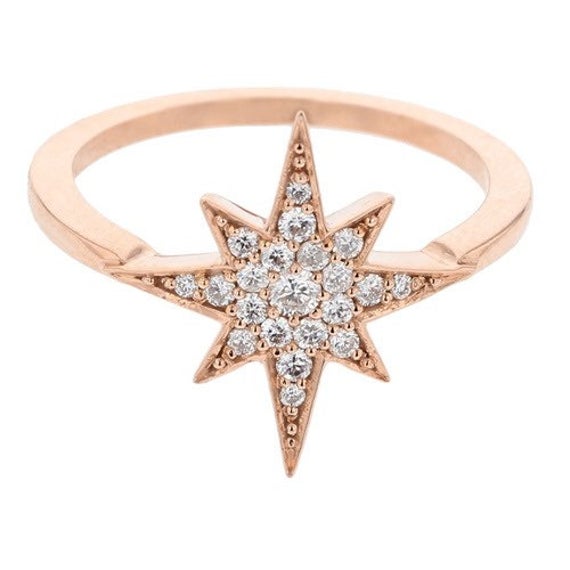 A beautiful diamond star ring