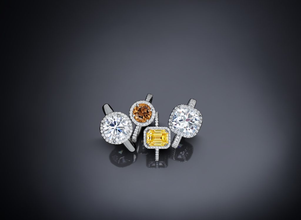 Stunning treated diamonds