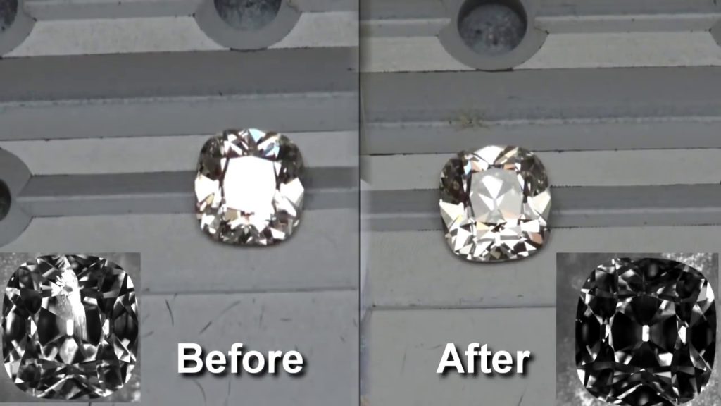 A blemished natural diamond that became a clarity enhanced diamond