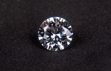 Diamond cleaned by an ultrasonic cleaner