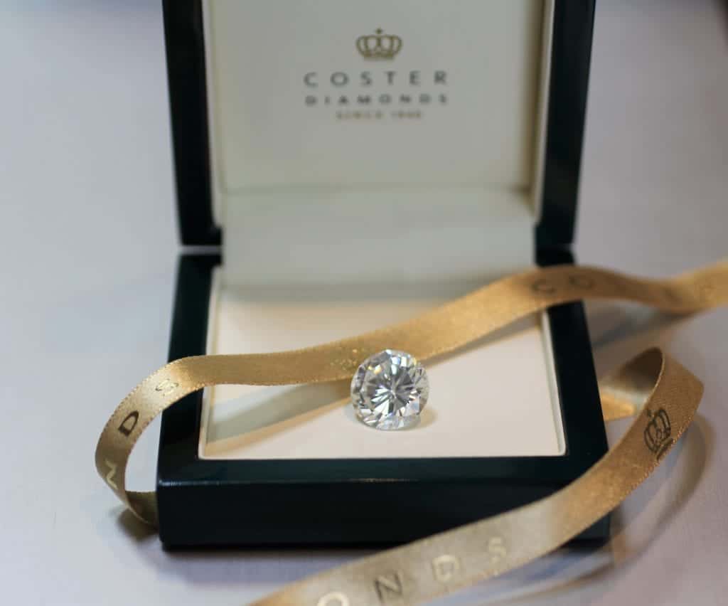 A diamond delivered in its original box