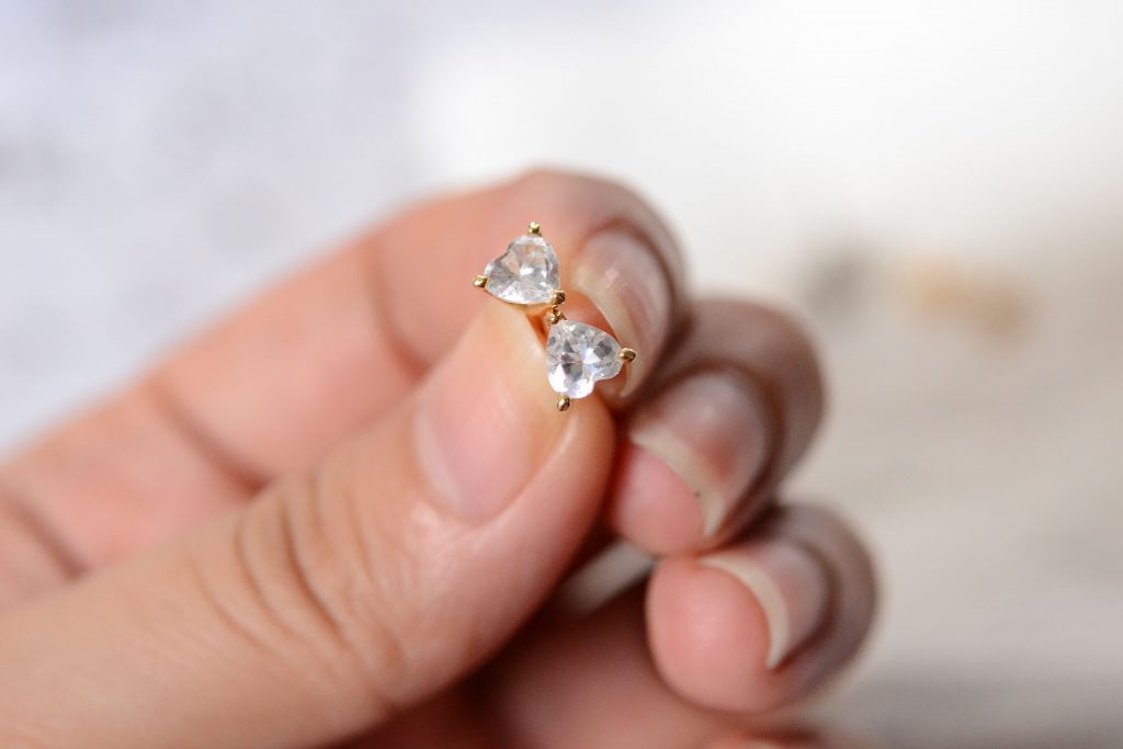 Diamond earrings set aside during COVID-19