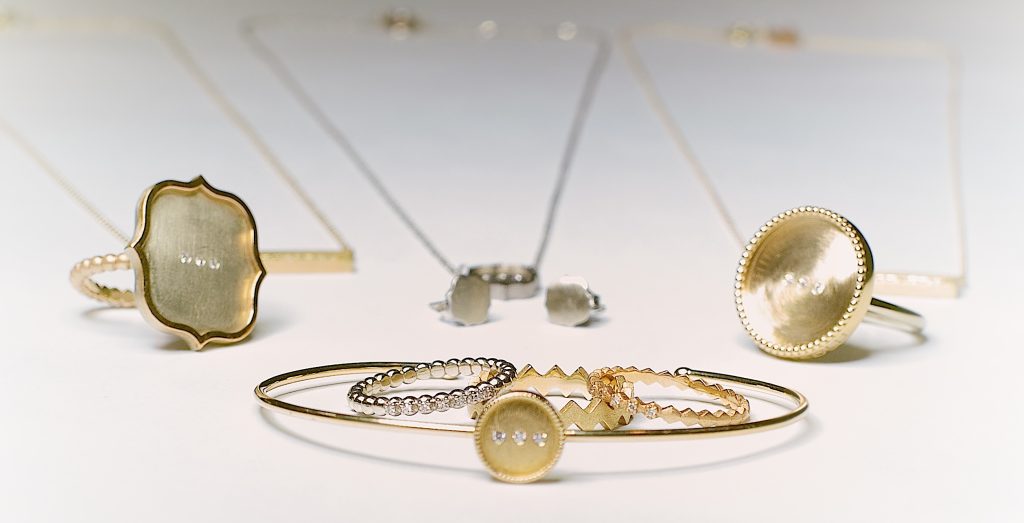 A collection of delicate pieces of jewelry