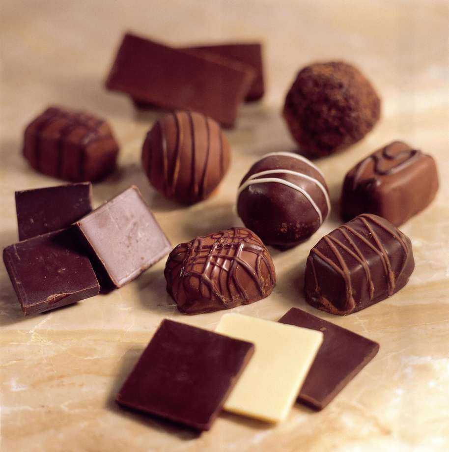 Precious stones inside chocolates.