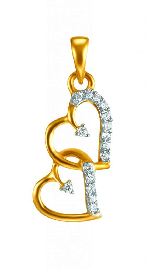 The sparkle of a precious valentine pendant.