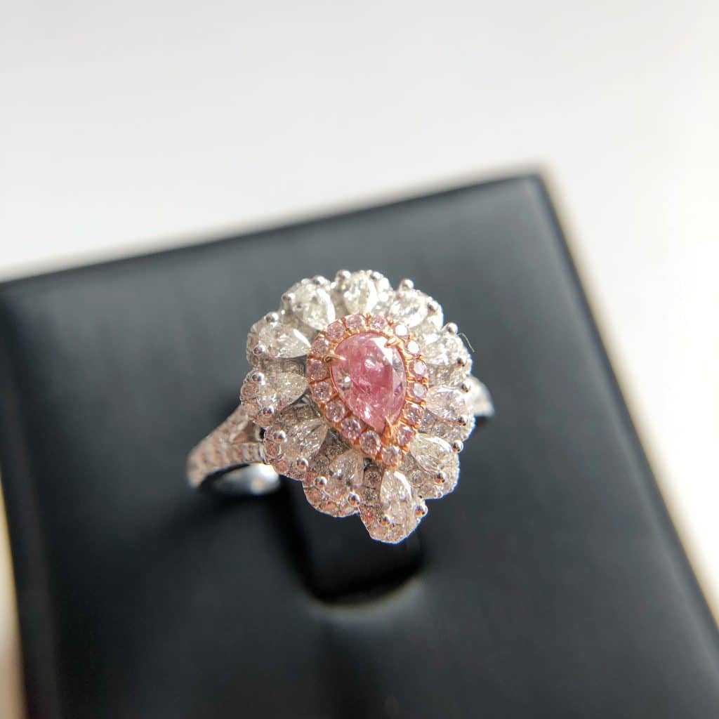 Gorgeous pink diamond engagement ring